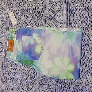 Women's BDG High Waisted Cowboy Jean, Floral Multi Colour, size 28
